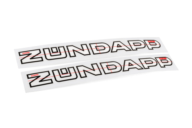 Sticker Zündapp (x2) 220x 20mm black / white