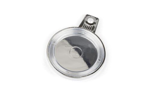 Tax Disc Holder round plastic chrome
