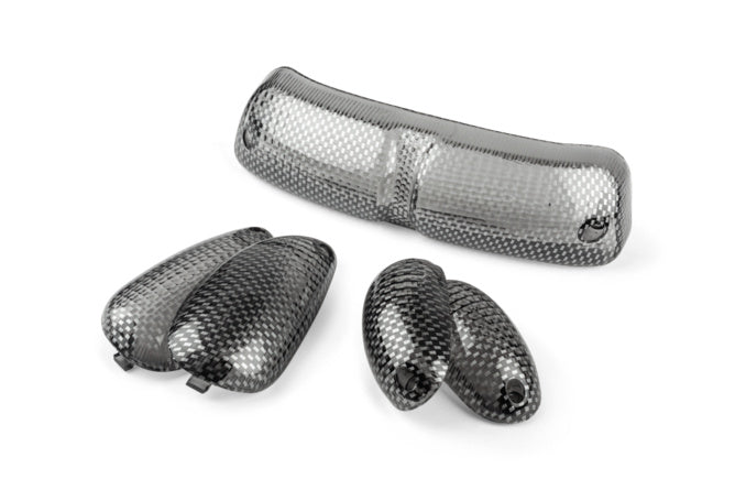 Indicator / Taillight Lens Set STR8 Piaggio Typhoon / NRG carbon look