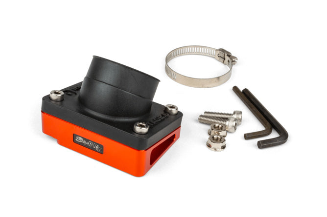 Intake Manifold + Spacer 35mm PWK / VHST Stage6 R/T orange Piaggio / Peugeot horizontal