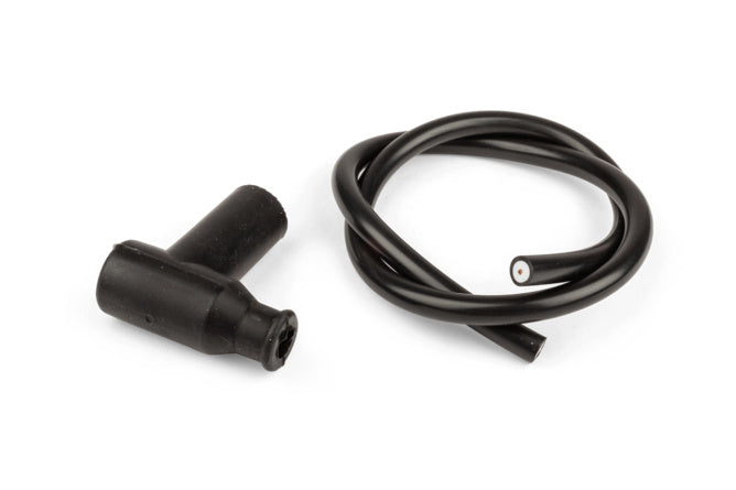 Ignition Cable with spark plug cap black