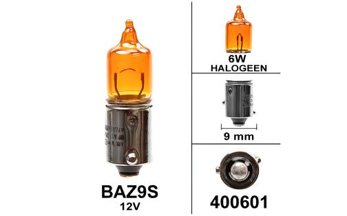 Halogen Lamp Flösser Baz9S 6W 12V 6W orange