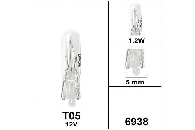 Wedge Base Lamp T5 12V 1.2W