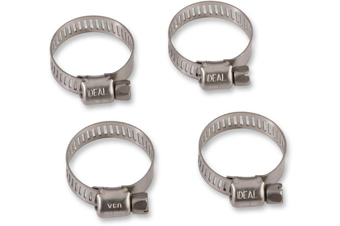 Hose Clamps stainless steel 10-27 mm (x4)