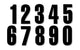 Number Stickers Blackbird #0-9 13x7cm black