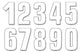 Number Stickers Blackbird #0-9 16x7cm white