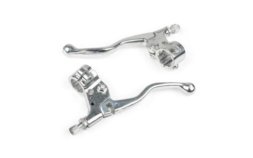 Brake Lever Set (x2) with mount short polished aluminium