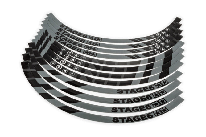 Rim Sticker Set Scooter 10" Stage6 Black