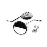 Mirror Set vintage round chrome 103mm