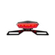 Taillight LED Hexagonal Red with license plate holder