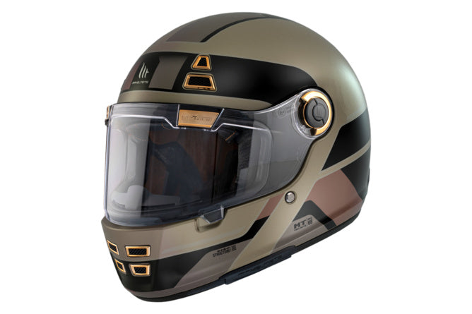 Full Face Helmet MT Helmets Jarama 68TH gold brown
