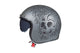 Open Face Helmet MT Helmets Le Mans 2 SV Skull & Rose grey