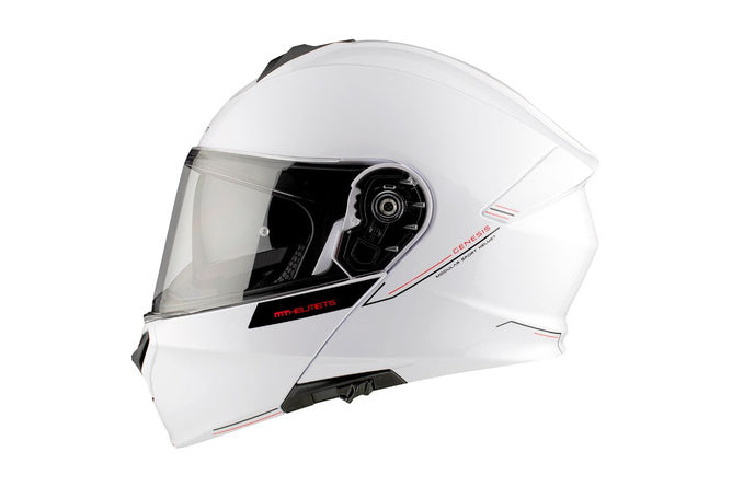 Flip-up Helmet MT Helmets GENESIS glossy white