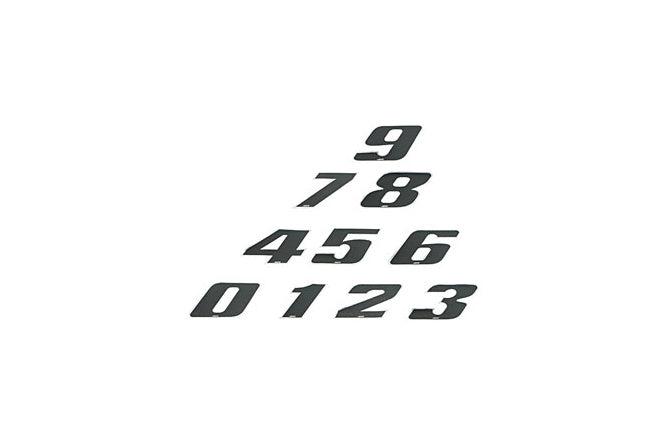 Racing Number Stickers black small (10cm)