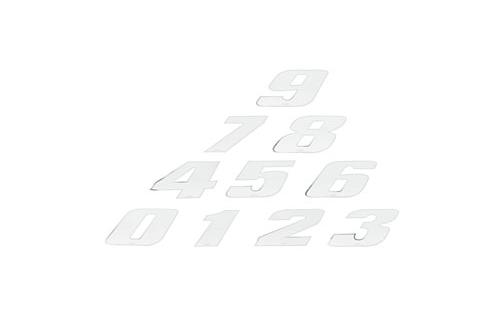 Racing Number Stickers white small