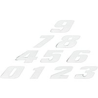 Racing Number Stickers white small