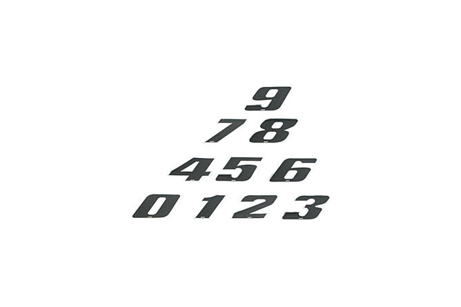Racing Number Stickers black medium