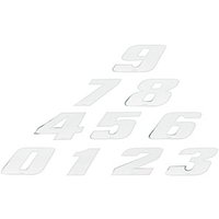 Racing Number Stickers white medium