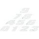 Racing Number Stickers white medium