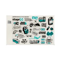 Sticker Set Stage6 A4 turquoise