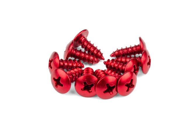 Fairing screws aluminum M4x12 red (x 10)