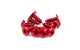 Fairing screws aluminum M4x12 red (x 10)