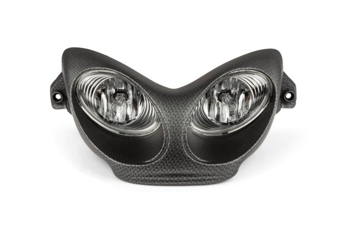 Twin Headlight Mask CAR GLASS Yamaha Aerox carbon look