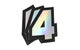 Sticker number 4 hologram Doppler 10x7,5cm (x3)