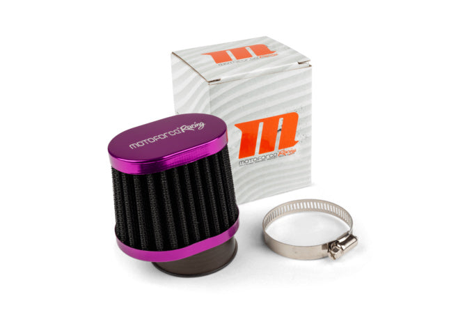 Air Filter offset Motoforce Racing type BMC 50mm PWK/VHST black / purple