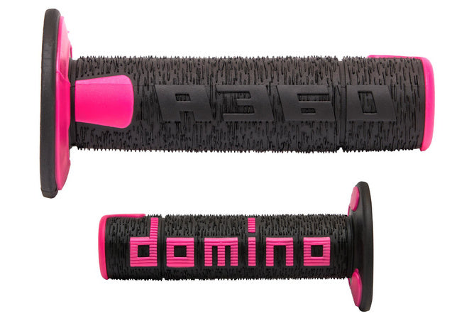 Grips Domino A360 Offroad Black / Pink (closed end)