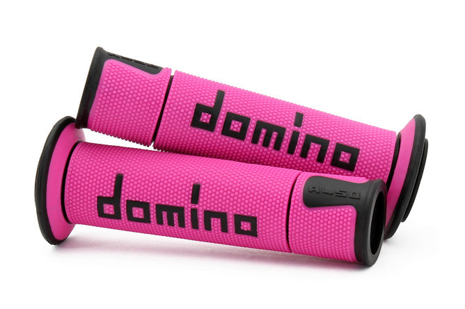 Grips Domino A450 On-Road Racing Pink / Black (open end)