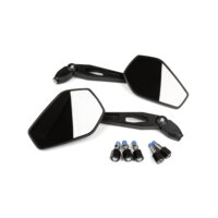 Mirror Set STR8 Street II M8/M10 adapter black