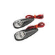 Indicators glue-on drop-shaped carbon / clear lens