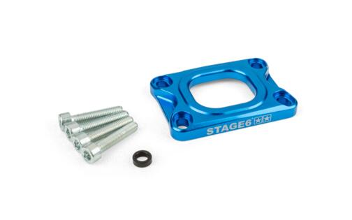 Base Plate intake manifold Stage6 360° AM6 / Derbi blue