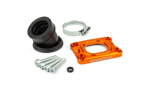 Intake Manifold Stage6 360° AM6 / Derbi orange for Mikuni TM24