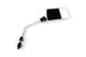 Mirror right white Groove D.8mm