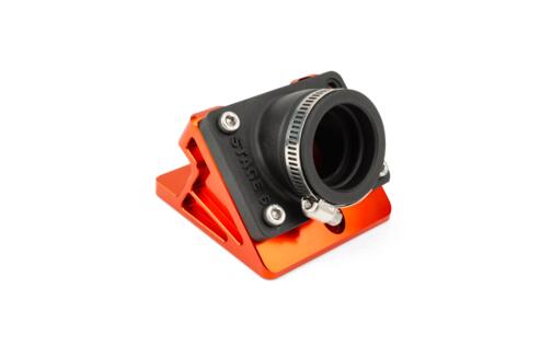 Intake Manifold + Spacer Stage6 R/T short straight 35mm PWK / VHST Minarelli horizontal orange