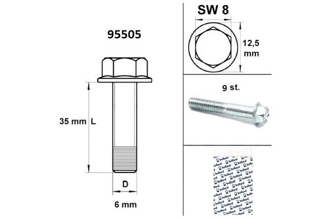 Screw Set CVT cover GY6 Silver