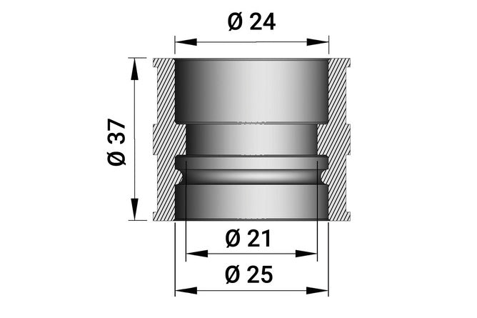 Intake Rubber Boot Malossi 24/25mm PHVA / PHBG short