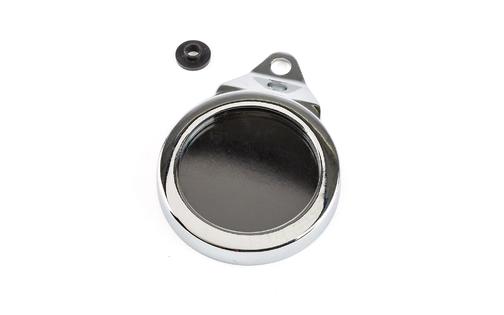 Tax Disc Holder round aluminium chrome