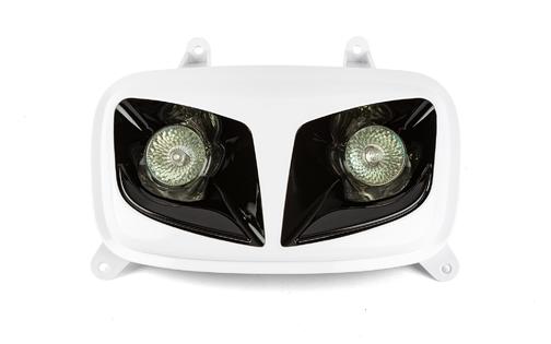 Headlight Mask (twin) white / black Yamaha BW's after 2004