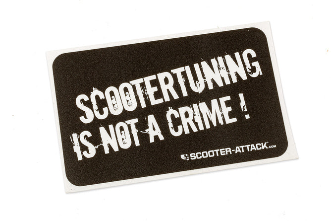 Sticker Scootertuning is not a crime black/ white
