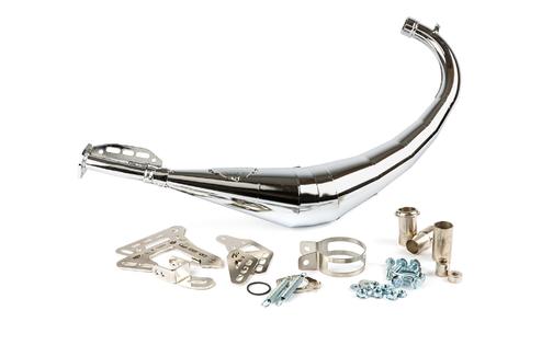 Exhaust (w/o silencer) Stage6 Streetrace chrome Derbi / AM6