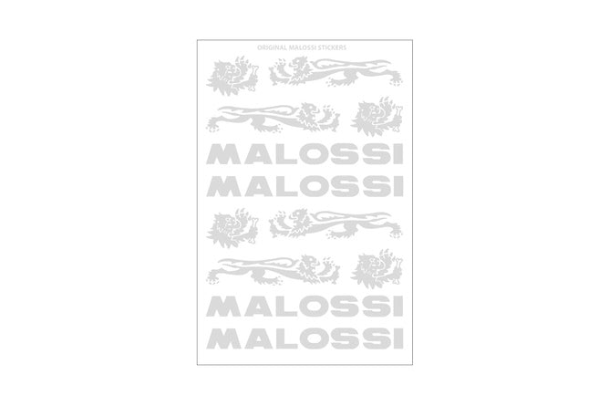 Sticker Sheet Malossi Mini 11x16,8cm silver