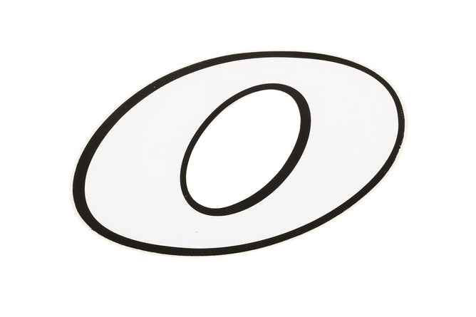 Sticker Start No, number 0, white with black outline, 13cm
